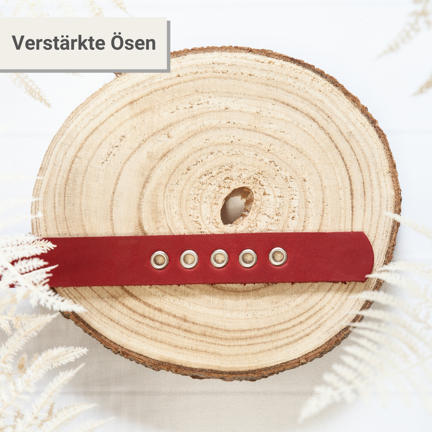 Lederhalsband KIWI | Handgefertigt | 4 Größen | Rot
