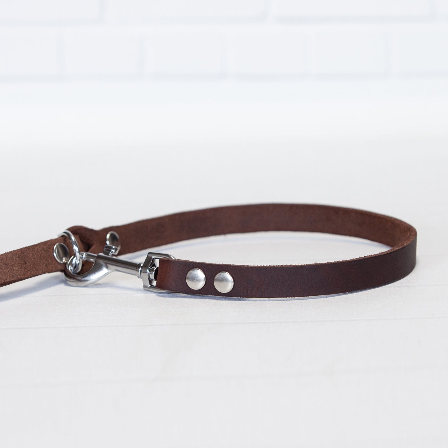 Set JIMINY für große Hunde | Lederleine und Halsband | Braun