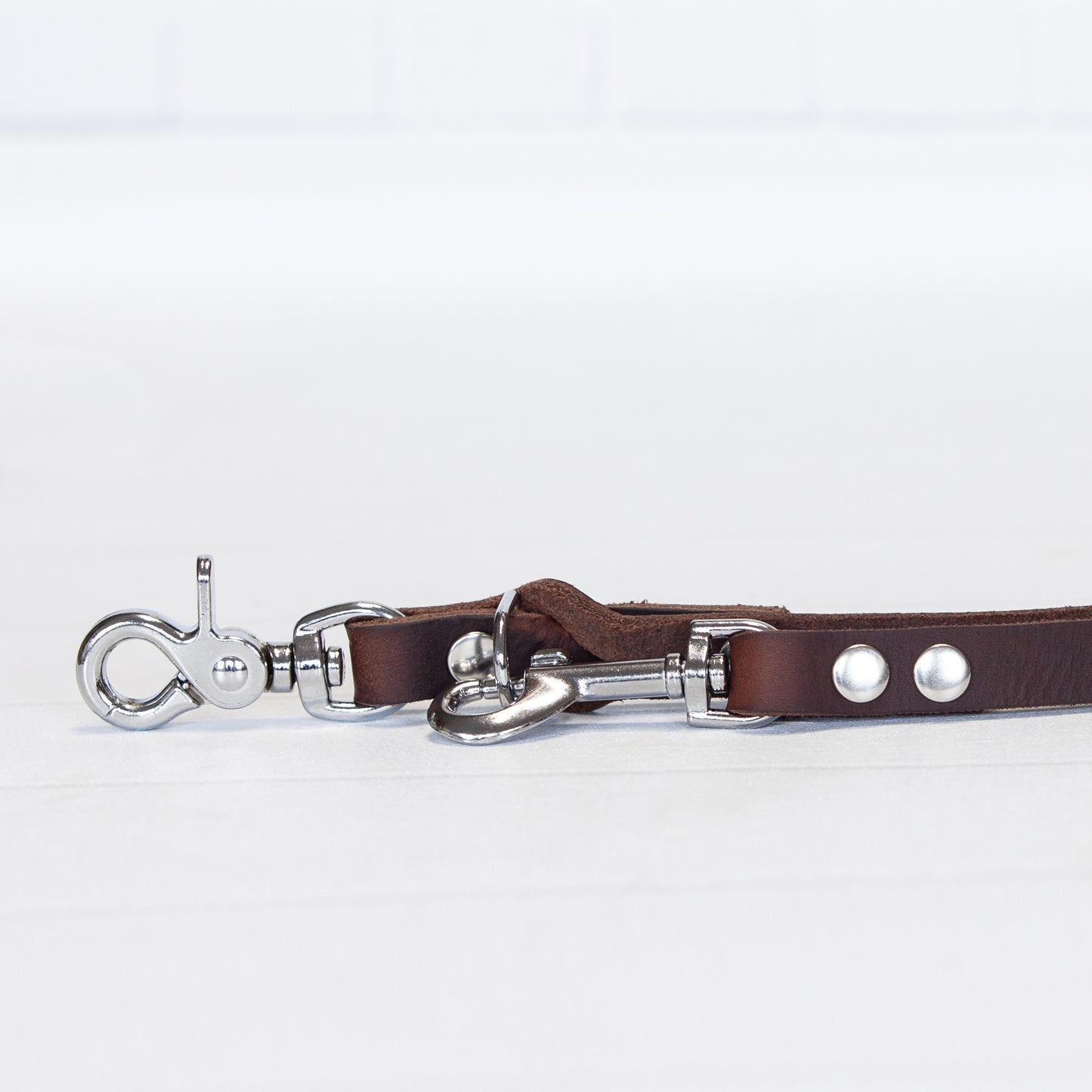 Set JIMINY für große Hunde | Lederleine und Halsband | Braun