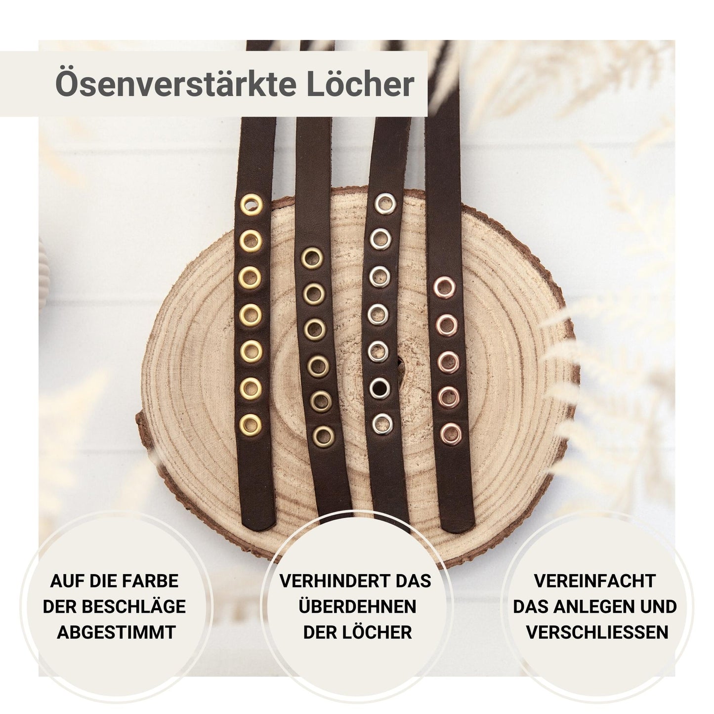 Set JIMINY für große Hunde | Lederleine und Halsband | Braun