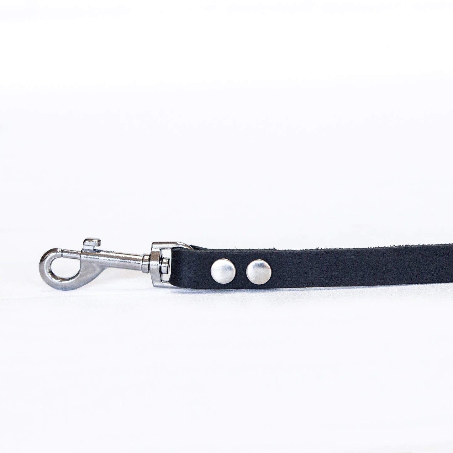 Set JIMINY für kleine Hunde | Lederleine und Halsband | Schwarz