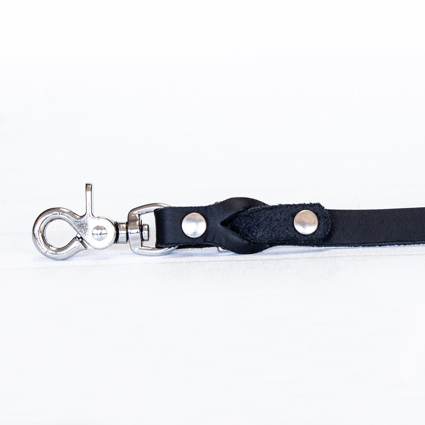Set JIMINY für kleine Hunde | Lederleine und Halsband | Schwarz