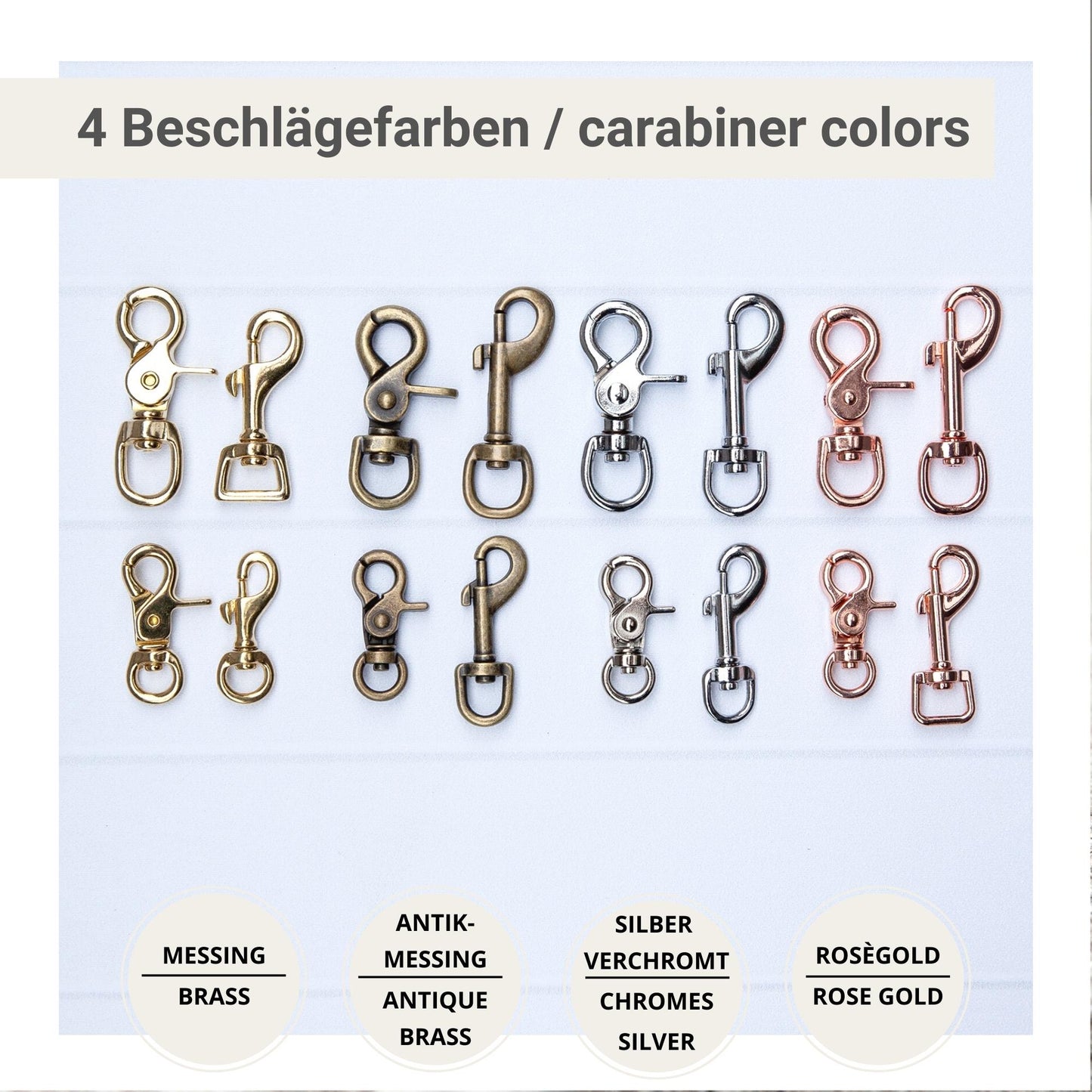 Die Hundeleine und Halsband MILA mit goldfarbenen Messingbeschlägen – ein warmer, eleganter Look für stilbewusste Hundehalter:innen.