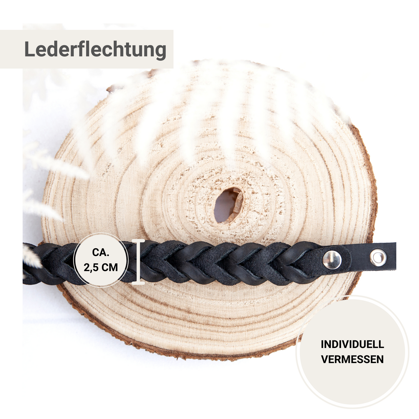 Hochwertiges Hundeset in Schwarz – geflochtenes Leder trifft auf silberne Details für ein harmonisches Gesamtbild.