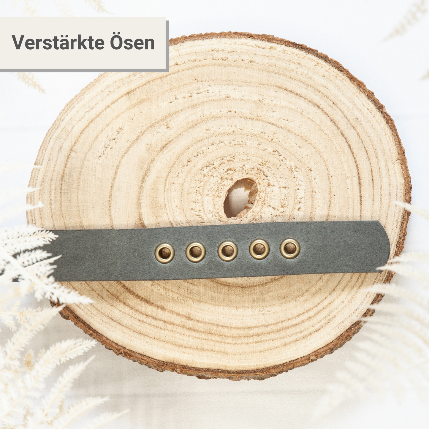 Lederhalsband KIWI | Handgefertigt | 4 Größen | Grau