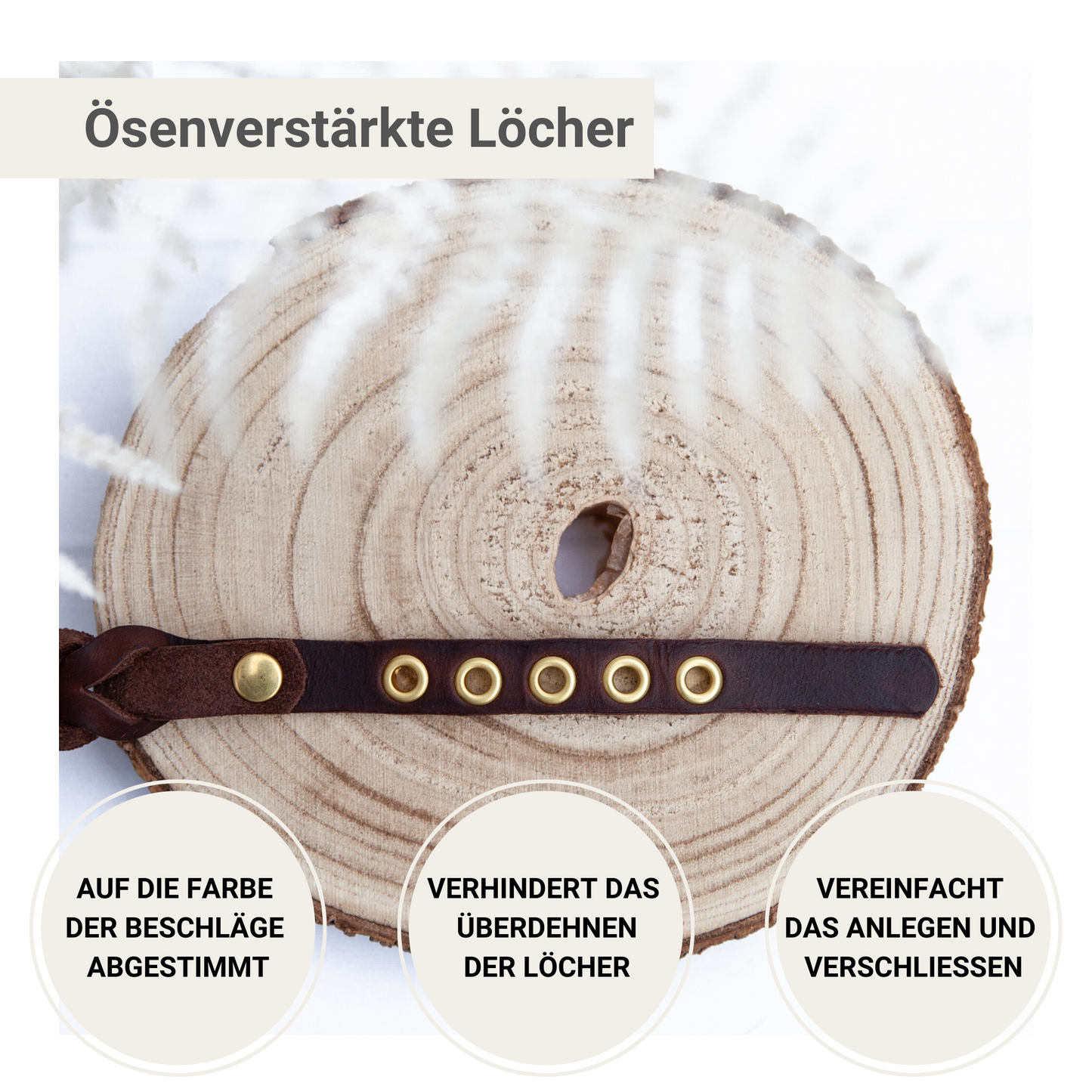 Set ELLA | Halsband und Hundeleine | geflochtenes Leder | Braun