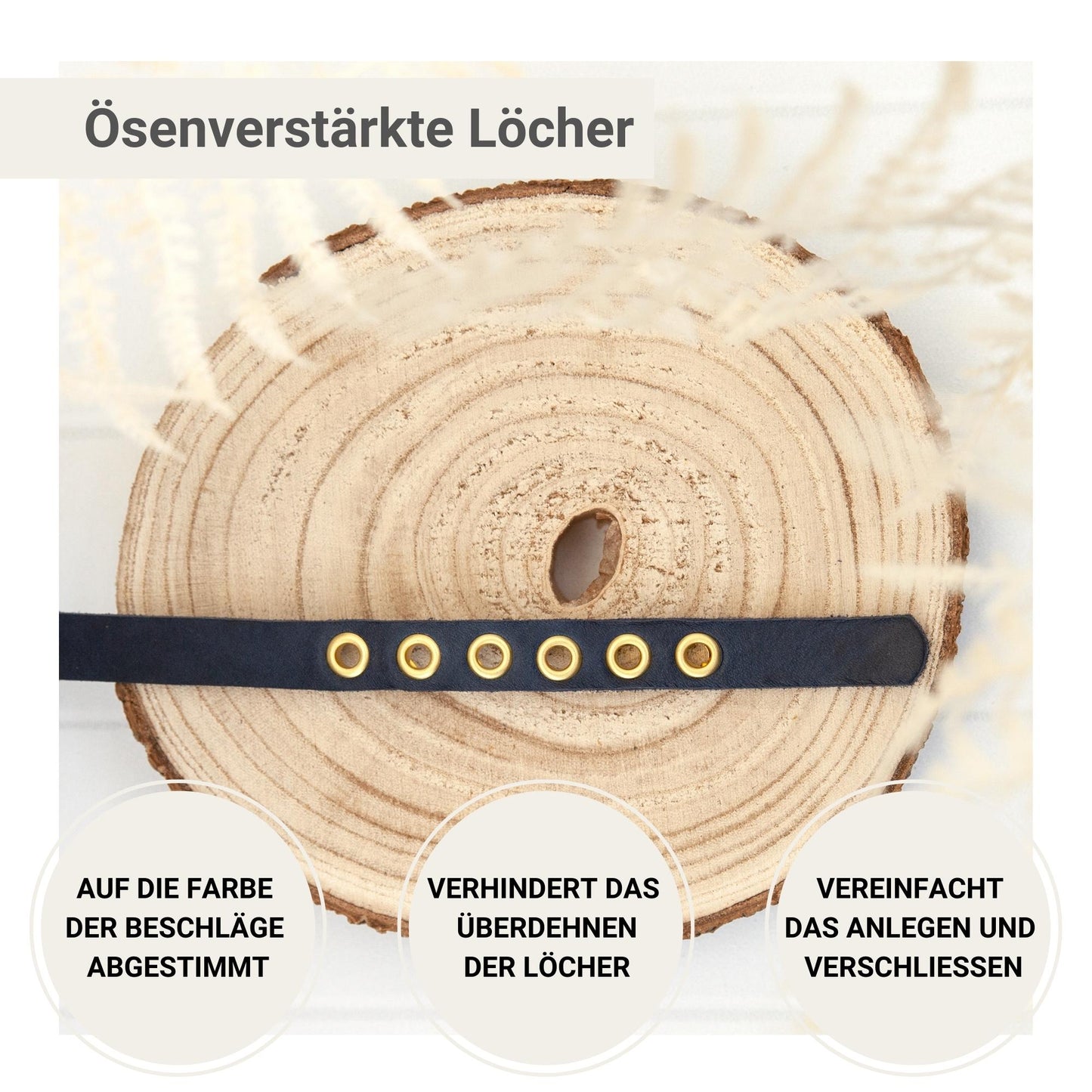 Set JIMINY | Personalisiert | Lederleine und Halsband | Blau