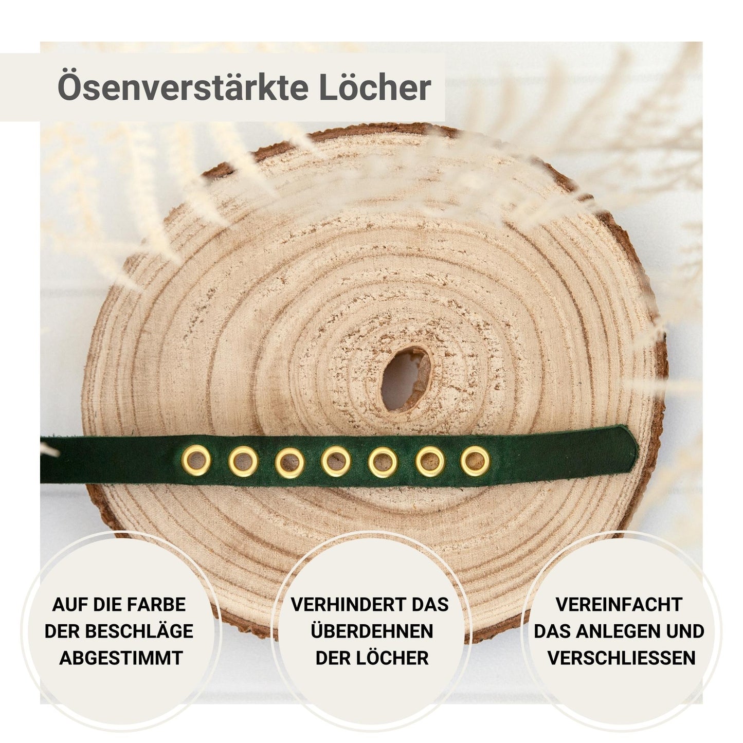 Hundehalsband Wunsch-Name Echtleder Goldprägung | Custom Grün Lederhalsband Hunde Personalisierbares Ösen