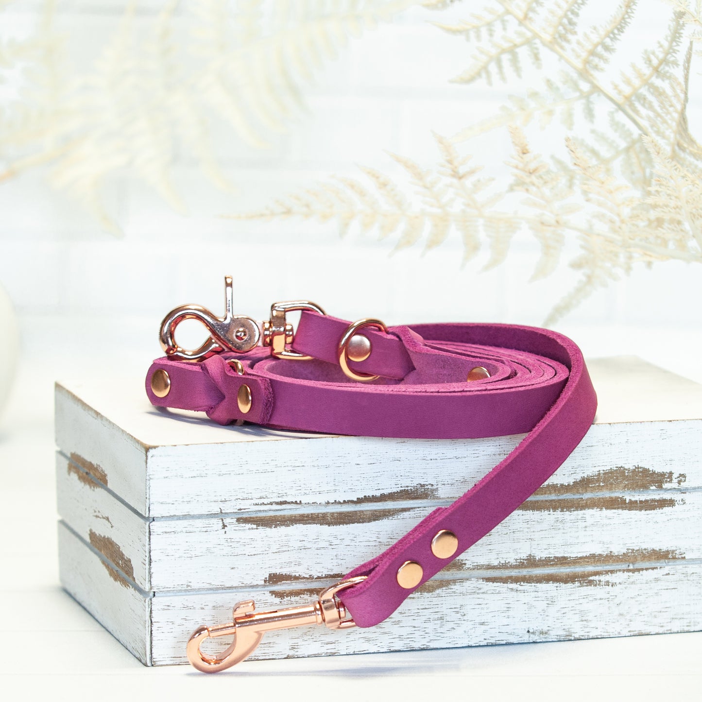 Hundeleine JIMINY | Verstellbar | Handgefertigt | Pink