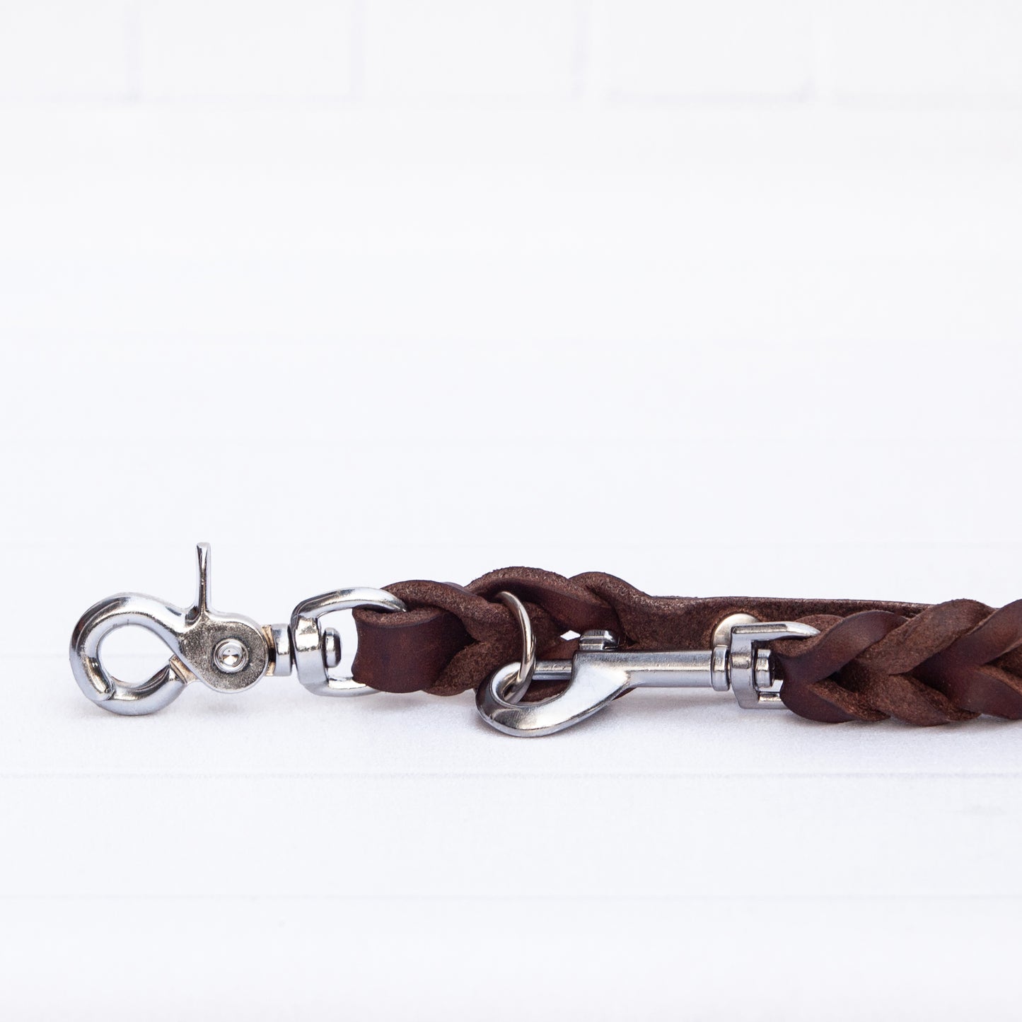 Set ELLA | Halsband und Hundeleine | geflochtenes Leder | Braun